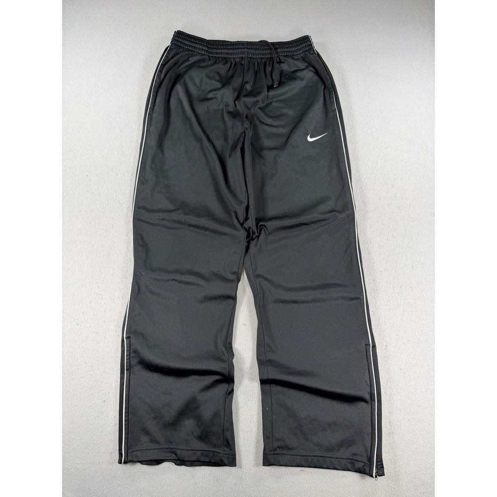 Y2k Nike Basketball Mens Medium Black White baggy Stripe Track Warm Up